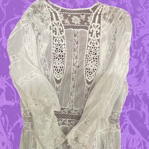 ANTIQUE 🌹ROMANTIC 🌹EDWARDIAN TEA DRESS - Picture 5 of 14